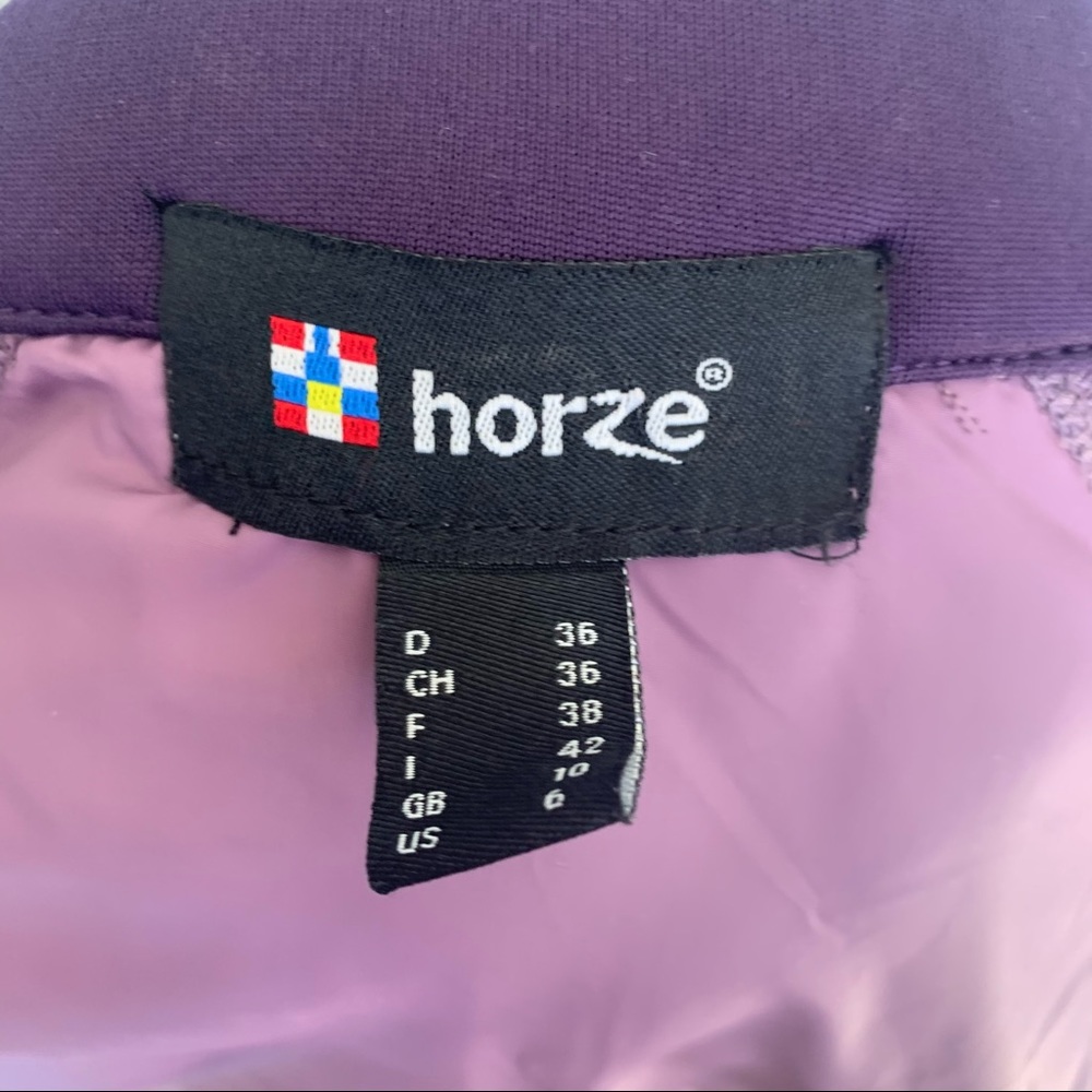 HORZE Quilted Purple Riding Jacket - Picture 6 of 7